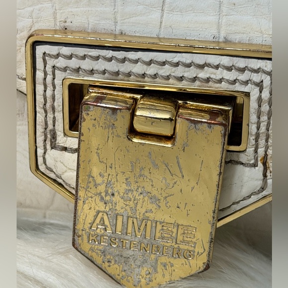 💄RARE💄 Aimee Kestenberg Faux Croco Leather Crossbody Bag - Picture 11 of 14